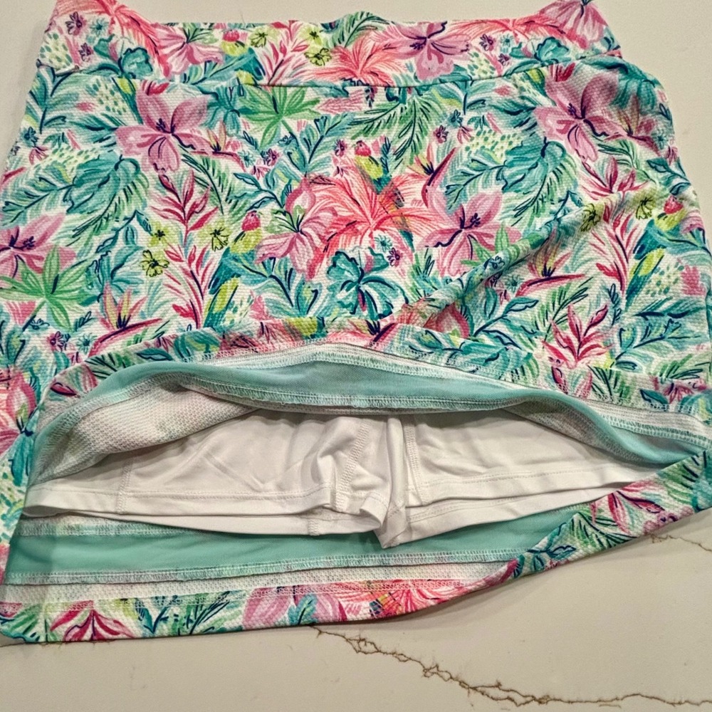 2 pc Kerisma Stella Parker Small Skort & top Womens Teal Floral Activewear - Picture 6 of 14